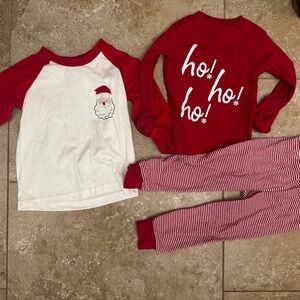 Lot of Boys 2T Christmas Holiday shirt and pjs